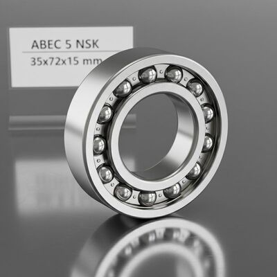 ตลับลูกปืนเม็ดกลม NSK ABEC 5 เหล็กโครม (GCr15) สำหรับการใช้งานความเร็วสูง ขนาด 35x72x15 มม.