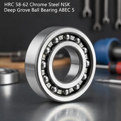 ตลับลูกปืนเม็ดกลมร่องลึก NSK เหล็กโครม HRC 58-62 พร้อมความแม่นยำ ABEC 5 สำหรับเครื่องจักร