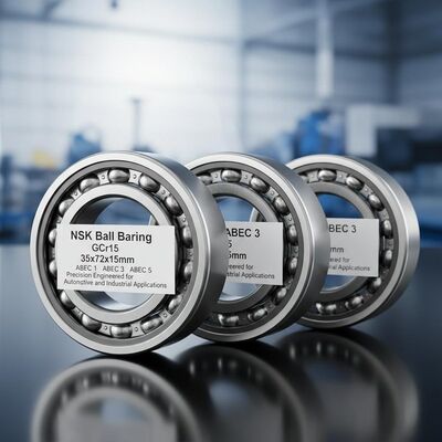 NSK โครมสแตนเลส (GCr15) 35x72x15mm ABEC 1, ABEC 3, ABEC 5 การออกแบบความแม่นยําสําหรับอุตสาหกรรมและอุตสาหกรรม